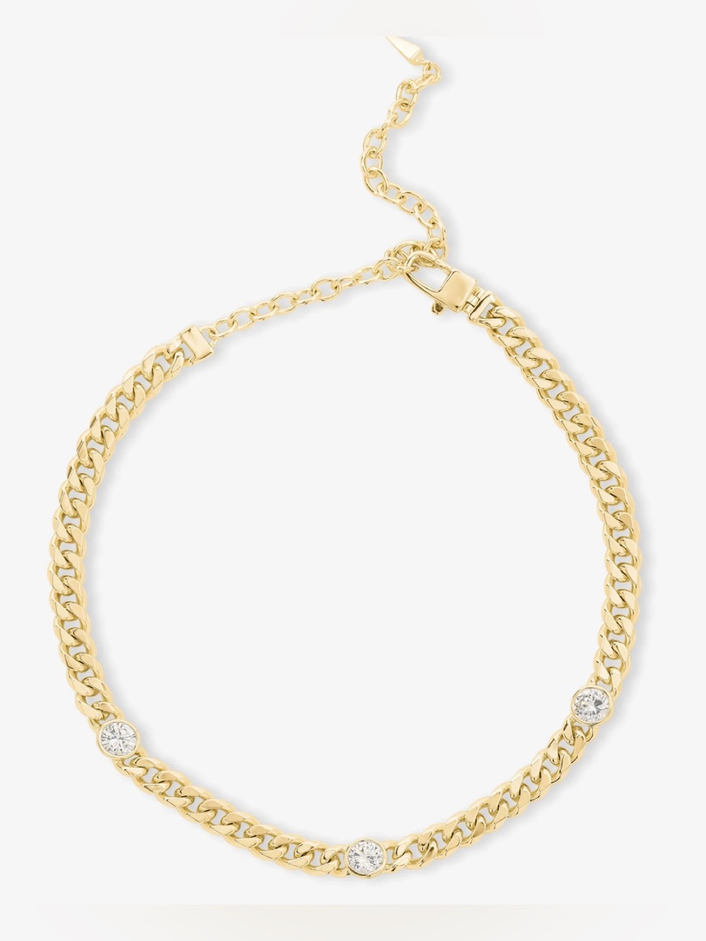 Melinda Maria Gold Choker with Bezel Set Diamondettes